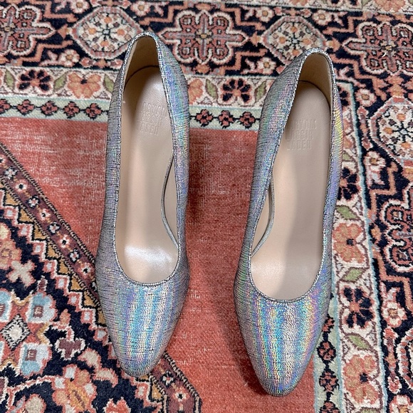 Maryam Nassir Zadeh Isa Pump Silver Metallic Heels NWT - Picture 3 of 8
